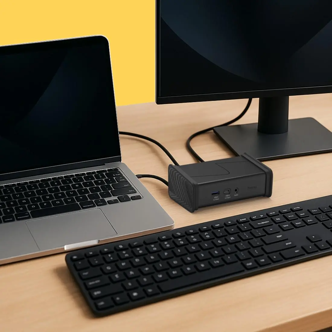HAMA Докинг станция USB-C "Connect2Office Black", 9 порта, 2x HDMI™, USB-A, USB-C, LAN - image 4