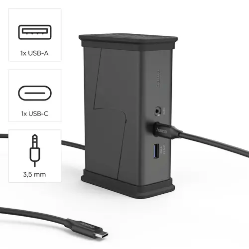 HAMA Докинг станция USB-C "Connect2Office Black", 9 порта, 2x HDMI™, USB-A, USB-C, LAN - image 9