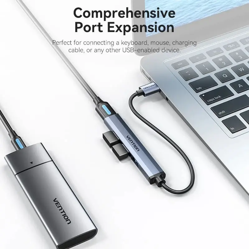 Vention хъб USB3.0 HUB 4 port Aluminium - CKOHB - image 4