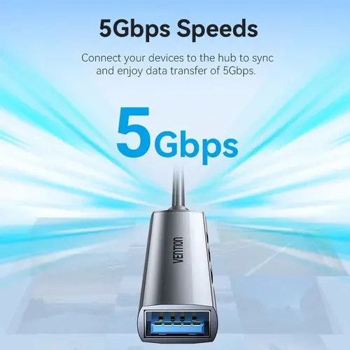 Vention хъб USB3.0 HUB 4 port Aluminium - CKOHB - image 5