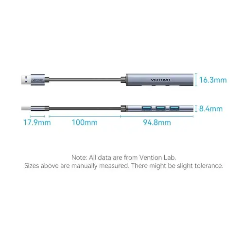 Vention хъб USB3.0 HUB 4 port Aluminium - CKOHB - image 8