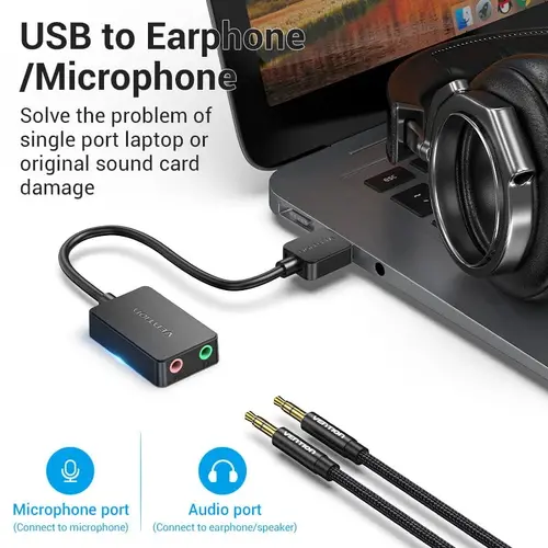 Vention Εξωτερική κάρτα ήχου USB Sound card - CDYB0 - 3
