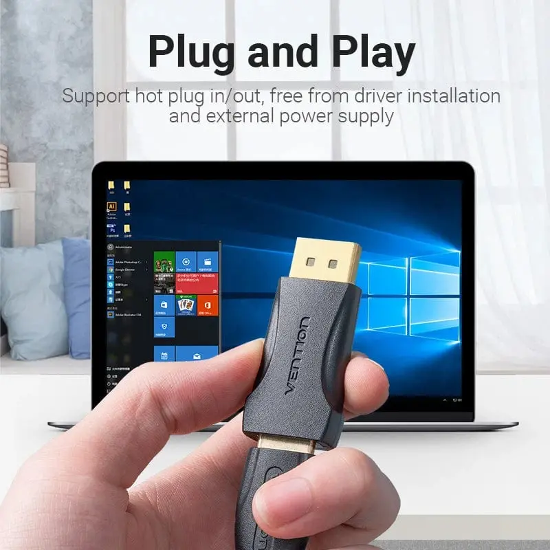 Vention адаптер Adapter DisplayPort DP M / HDMI F Gold plated - HBOB0 - image 1