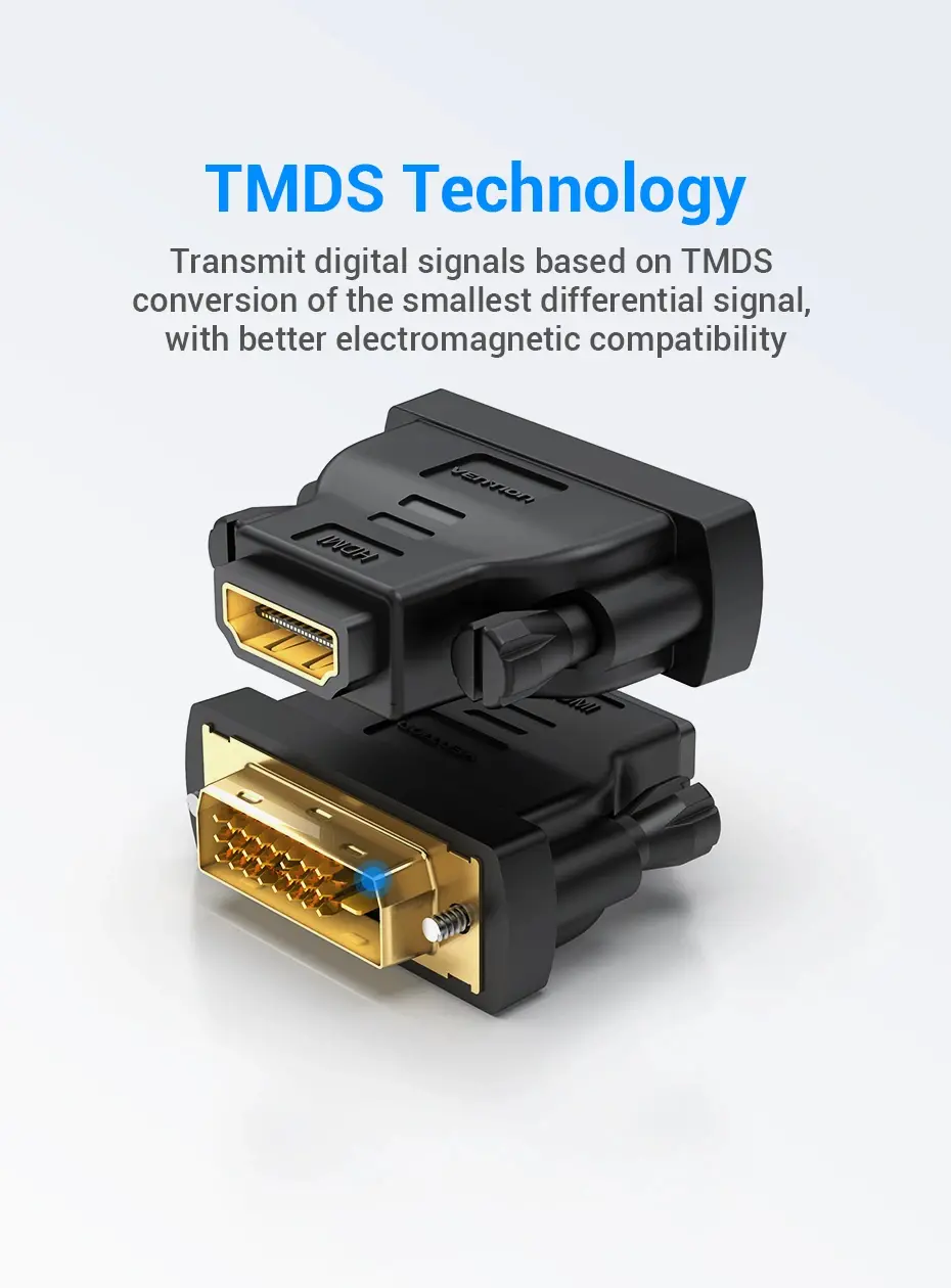 Vention Адаптер Adapter DVI M / HDMI F Gold plated - ECDB0 - image 8