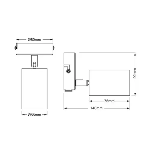 LED ОСВЕТИТЕЛНО ТЯЛО SPOT ELEMENTAL BLACK 1XGU10 ROUND BLACK LEDVANCE - image 2