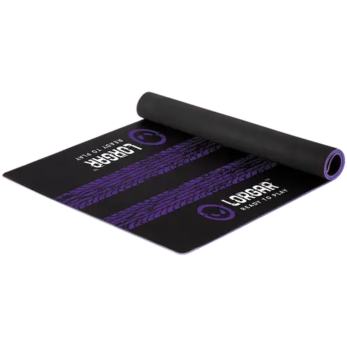LORGAR RX1FM, Sim Racing Floor Mat Advanced, Stitched edge, 1,700X700X3 mm, Black/purple - image 2