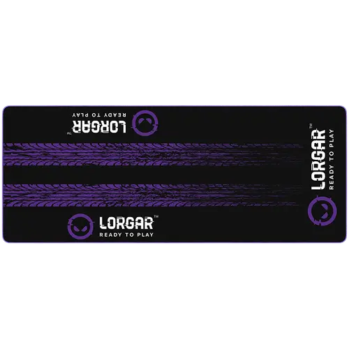 LORGAR RX1FM, Sim Racing Floor Mat Advanced, Stitched edge, 1,700X700X3 mm, Black/purple