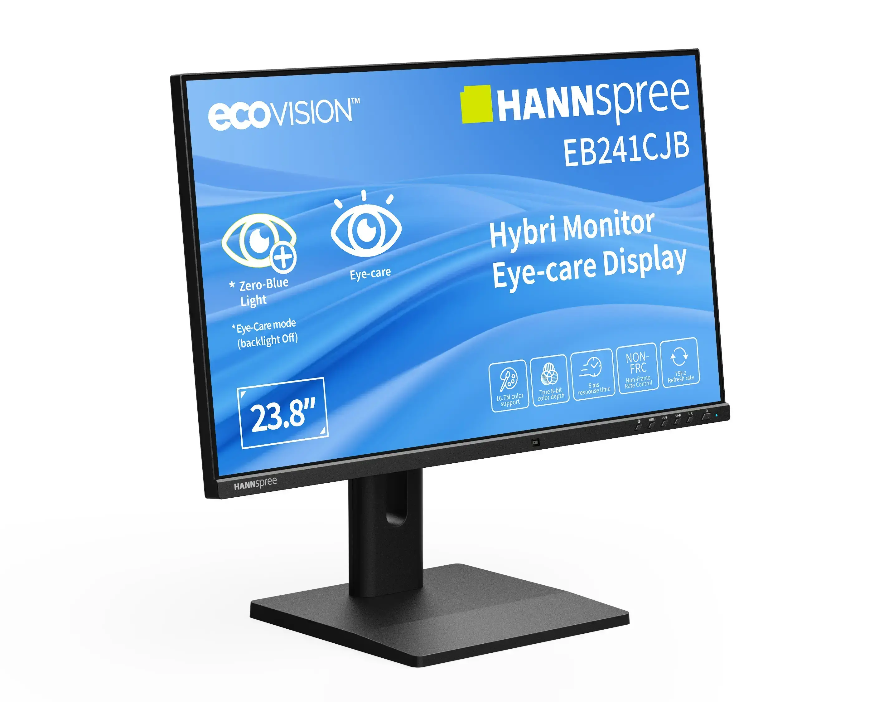 Монитор Hybrid Hannspree EB241CJB - 24"inch ecoVision TN, FHD(1920x1080), 75Hz, USB-C - image 1