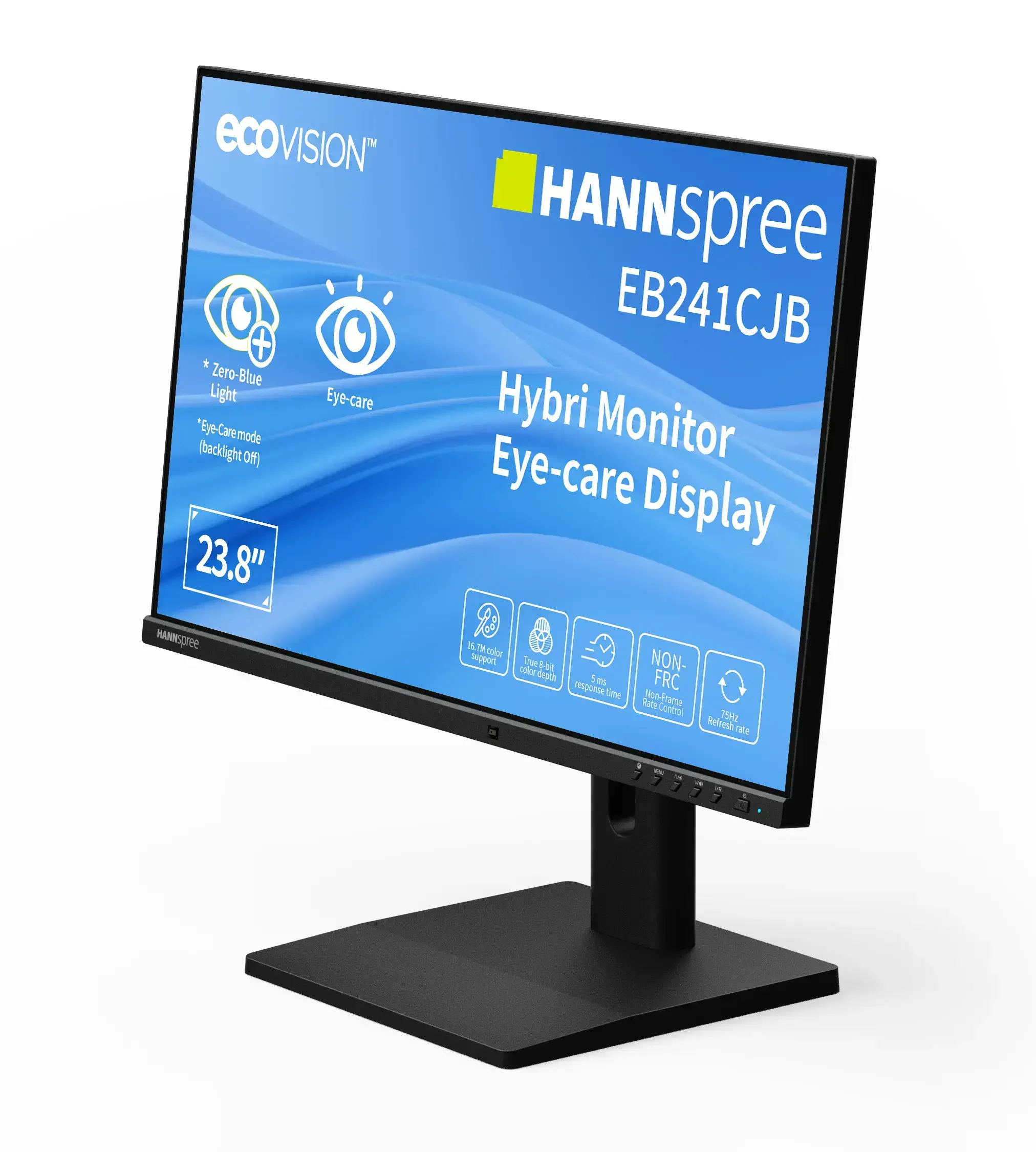 Монитор Hybrid Hannspree EB241CJB - 24"inch ecoVision TN, FHD(1920x1080), 75Hz, USB-C - image 2