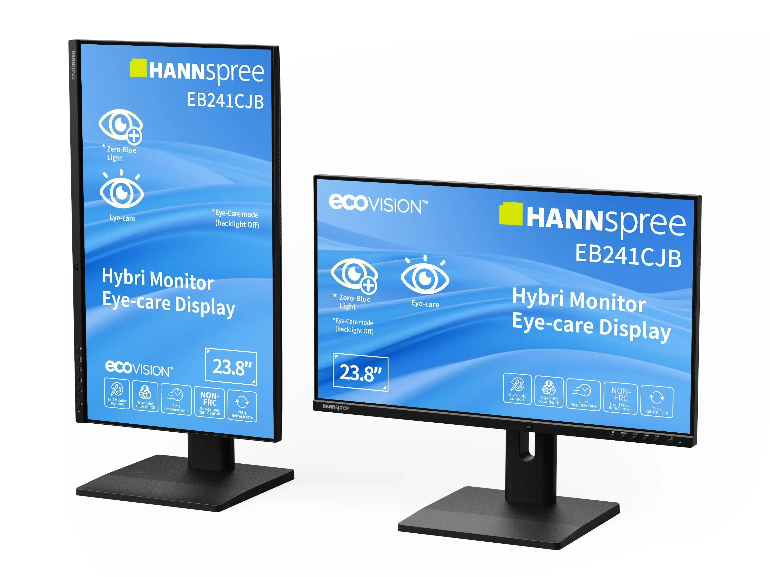 Монитор Hybrid Hannspree EB241CJB - 24"inch ecoVision TN, FHD(1920x1080), 75Hz, USB-C - image 4