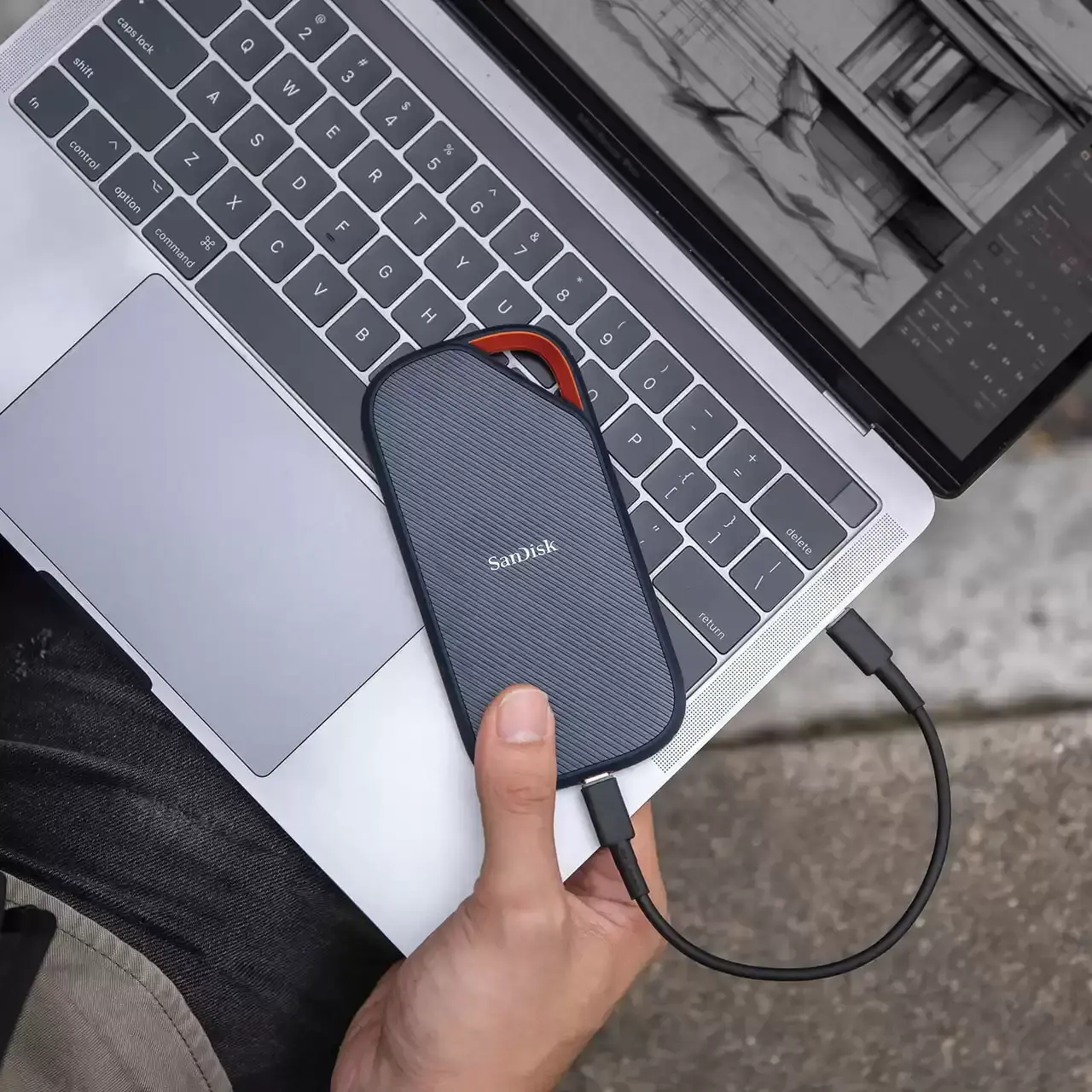 SanDisk Външен преносим SSD твърд диск 2TB Extreme PRO USB4, USB3.2, 3800 MB/s read, 3700MB/s write - image 4