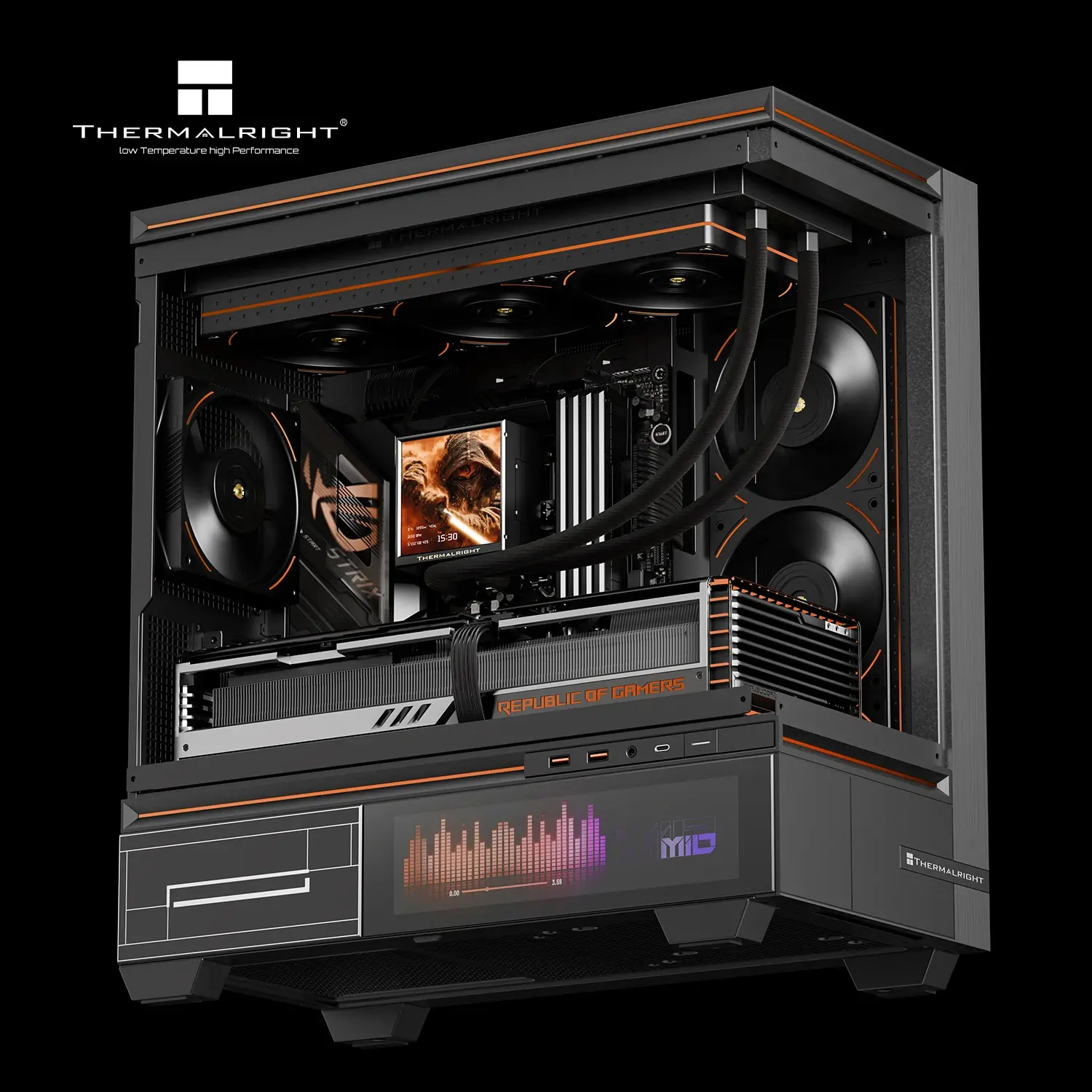 Thermalright водно охлаждане Water Cooling Peerless Vision 360 ARGB Black - 3.95 inch IPS LCD Display - image 4