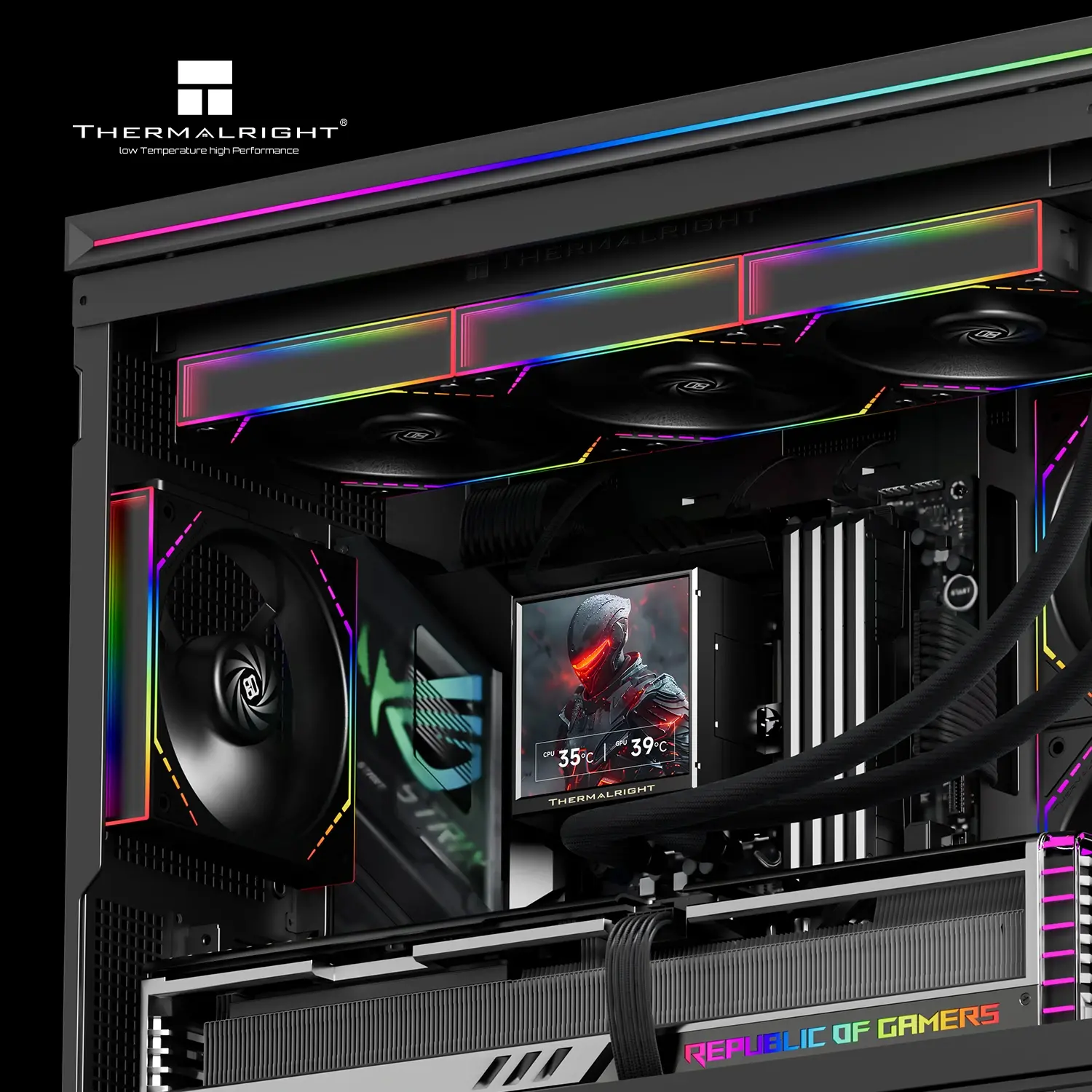 Thermalright водно охлаждане Water Cooling Peerless Vision 360 ARGB Black - 3.95 inch IPS LCD Display - image 6
