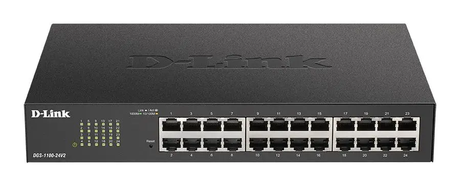 Switch D-Link DGS-1100-24V2, 24 de porturi 10/100/1000 Gigabit Smart Switch, administrabil