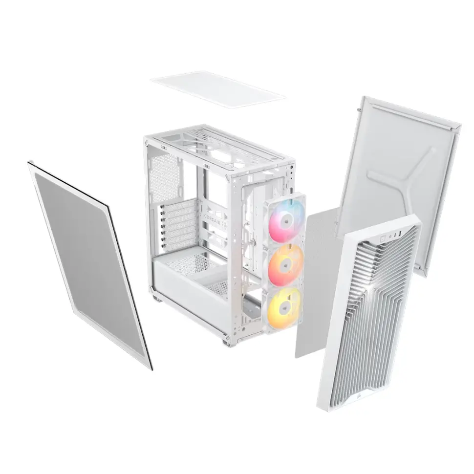 Corsair 3200D RS ARGB Mid-Tower Performance Case, White - image 2