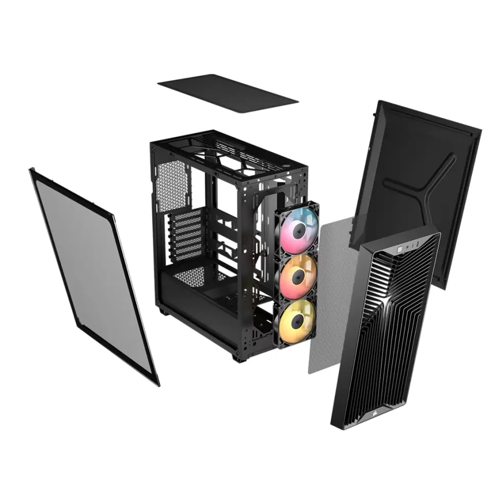 Corsair 3200D RS ARGB Mid-Tower Performance Case, Black - image 2