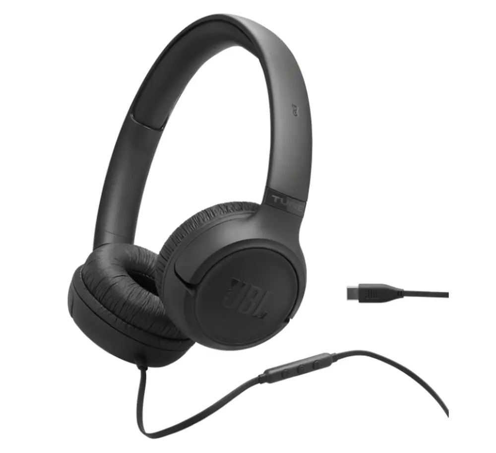 Слушалки, JBL TUNE 530C BLK USB-C Wired on-ear headphones