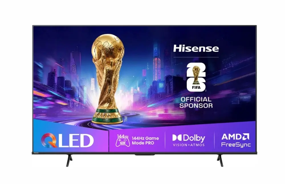 Телевизор, Hisense 85" E7Q Pro, 4K Ultra HD 3840x2160, QLED, Quantum Dot, 144Hz, HDR 10+ adaptive, HLG, Dolby Vision, Hi-Concerto,Dolby Vision Atmos, Smart TV, WiFi 5GHz, WiFi Direct,Light Sensor, BT, Anyview Cast, 4xHDMI, 2xUSB, LAN, CI+, DVB-T2/C/S2, Black