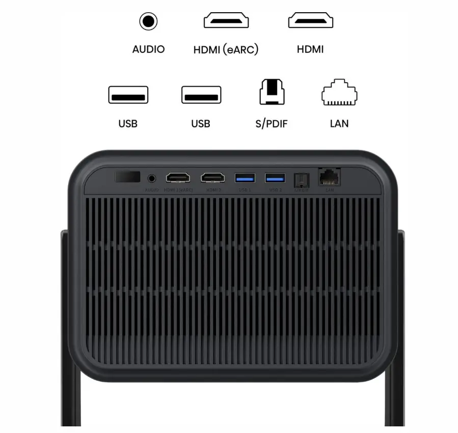 Мултимедиен проектор, Hisense C3 Smart mini Laser Projector, 4K Ultra HD 3840x2160, 2000:1, 2500 lum, 60 Hz, Digital Zoom,Dolby Vision, HDR10+(decoding), HDR10, HLG, 2*10W, Silver - image 2