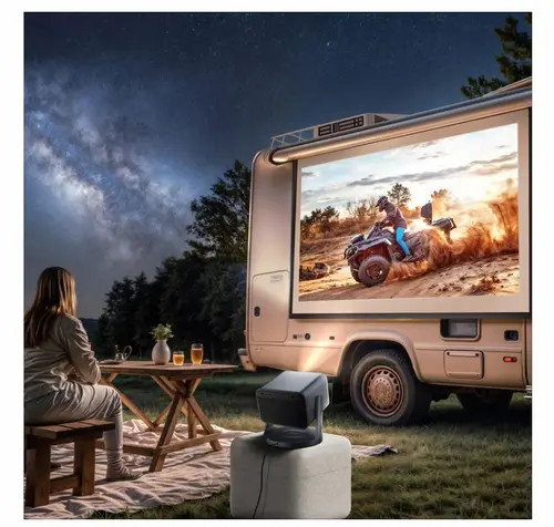 Мултимедиен проектор, Hisense C3 Smart mini Laser Projector, 4K Ultra HD 3840x2160, 2000:1, 2500 lum, 60 Hz, Digital Zoom,Dolby Vision, HDR10+(decoding), HDR10, HLG, 2*10W, Silver - image 4