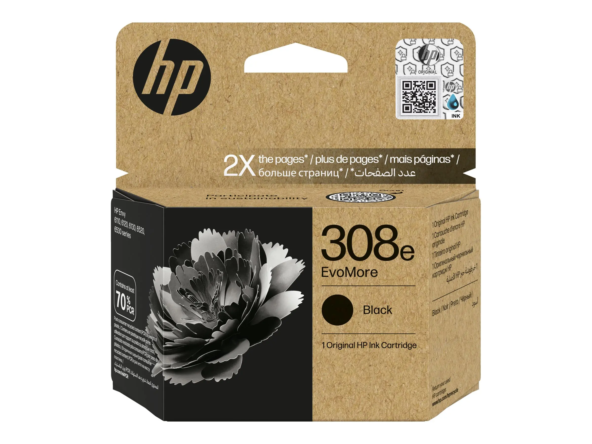 HP 308e EvoMore Black Original Ink Cartridge - image 3