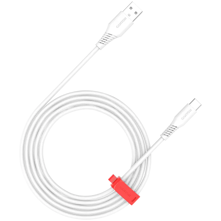 CANYON cable Onwire 18TP USB-A to USB-C 2m,18W TPE 2m White