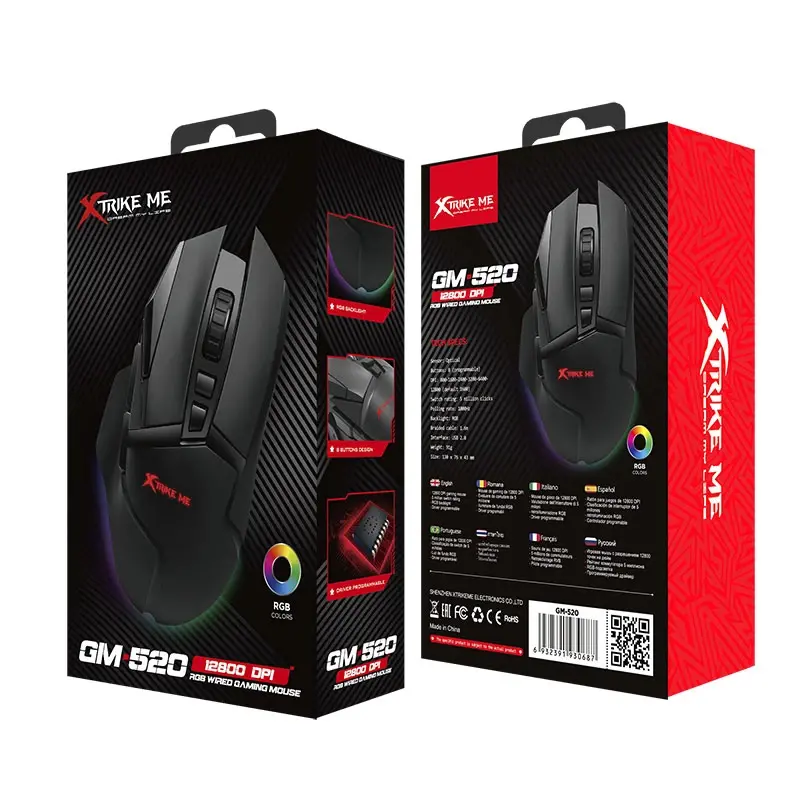 Xtrike ME Геймърска мишка Gaming Mouse GM-502 Black - 12800dpi - image 2