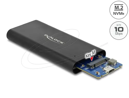 Външно чекмедже Delock за M.2 NVMe PCIe SSD със SuperSpeed ​​USB 10 Gbps (USB 3.1 Gen 2) USB Type-C женски - image 1