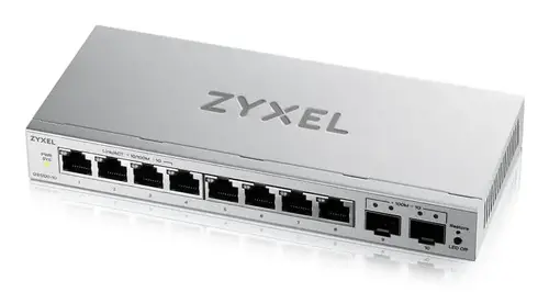Комутатор, ZyXEL GS1200-10 v3, 8 Port Gigabit, 2 x SFP webmanaged Desktop Switch
