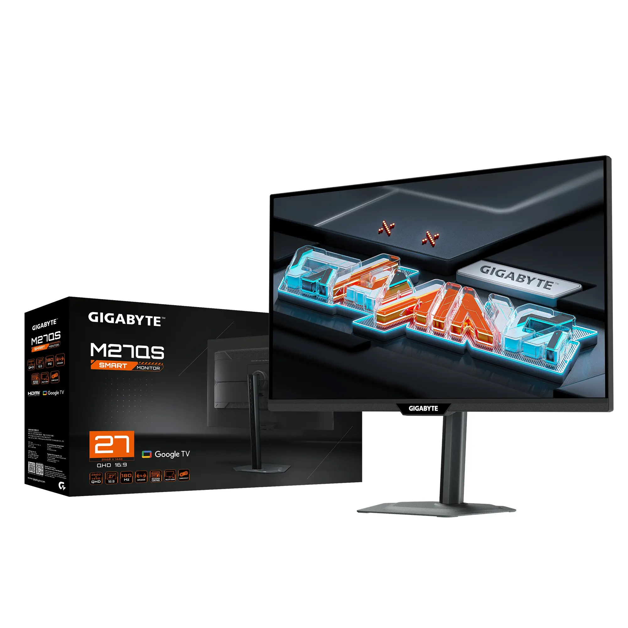 Геймърски смарт монитор GIGABYTE M27QS - 27" SS IPS, QHD(2560 x 1440), 180Hz, 1ms, Google TV - image 6