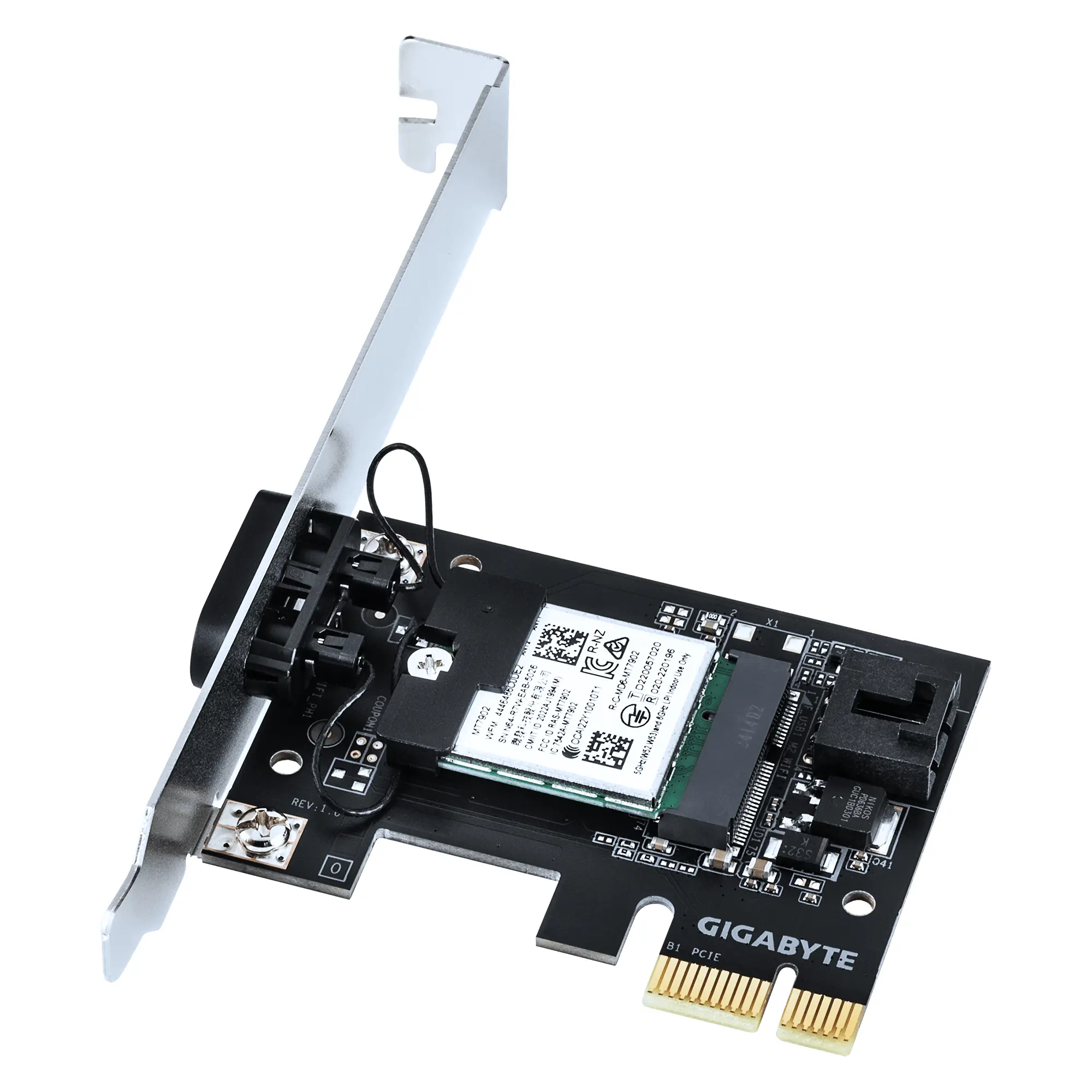 Безжична карта GIGABYTE GC-WIFI6E MediaTek MT7902 WIFI 6Е 2x2 802.11ax, Bluetooth 5.2 - image 1