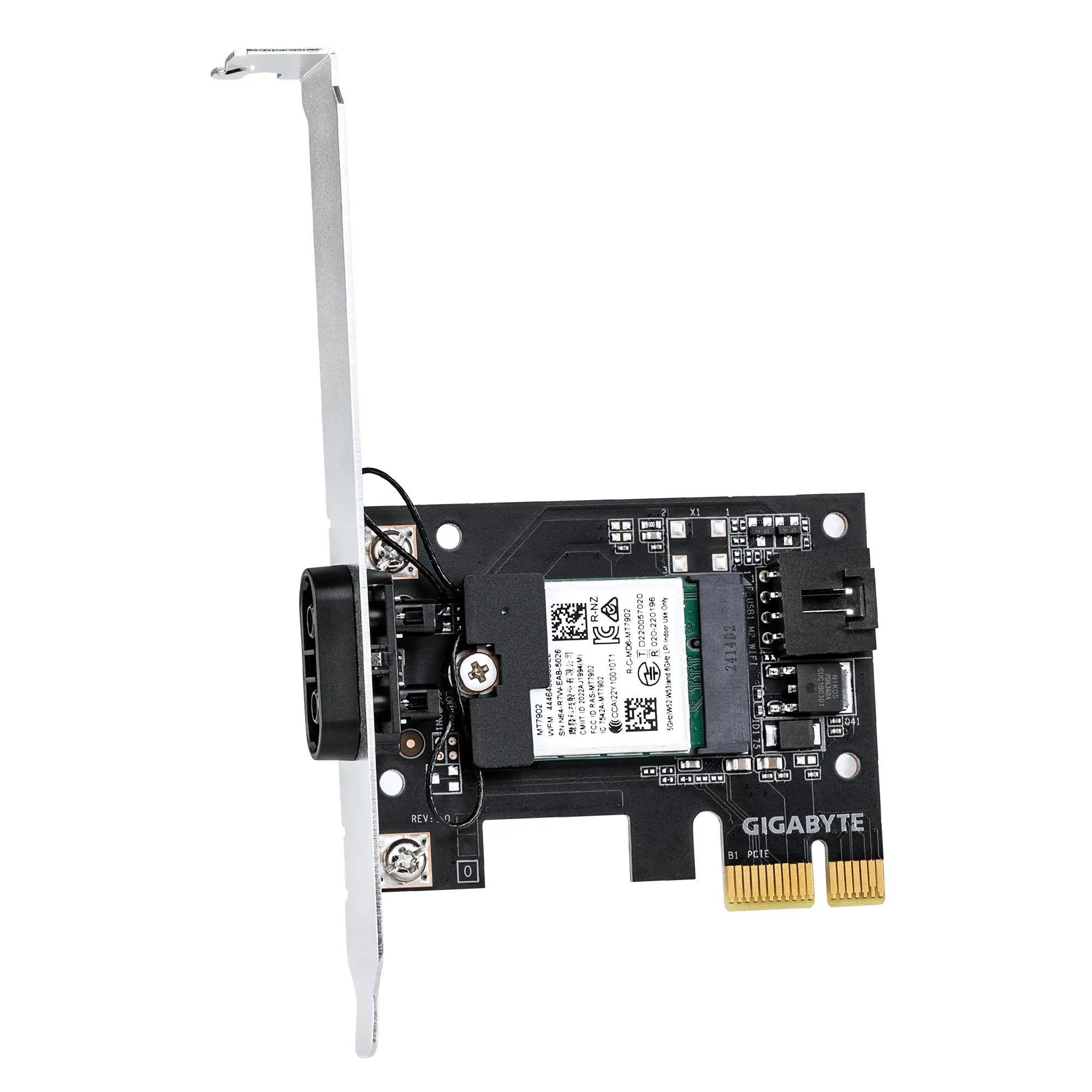 Безжична карта GIGABYTE GC-WIFI6E MediaTek MT7902 WIFI 6Е 2x2 802.11ax, Bluetooth 5.2 - image 2