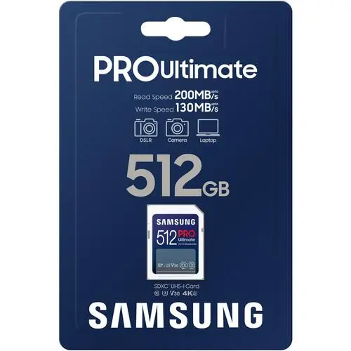 Памет, Samsung 512GB SD Card PRO Ultimate, U3, V30 , Read 200MB/s - Write 130MB/s - image 4