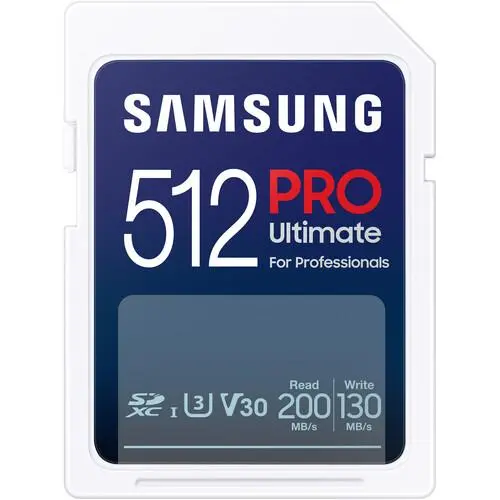 Памет, Samsung 512GB SD Card PRO Ultimate, U3, V30 , Read 200MB/s - Write 130MB/s