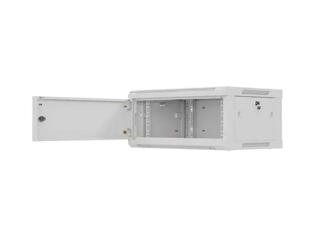 Комуникационен шкаф, Lanberg rack cabinet 19" wall-mount 4U / 600x450 for self-assembly (flat pack), grey - image 3