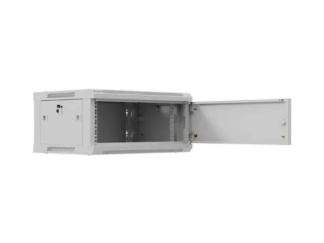 Комуникационен шкаф, Lanberg rack cabinet 19" wall-mount 4U / 600x450 for self-assembly (flat pack), grey - image 4