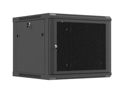 Комуникационен шкаф, Lanberg rack cabinet 19" wall-mount 9U / 600x600 for self-assembly (flat pack), black