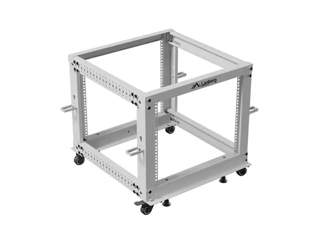 Комуникационен шкаф, Lanberg open rack 19" 9U 600x600-1100 adjustable, grey - image 4