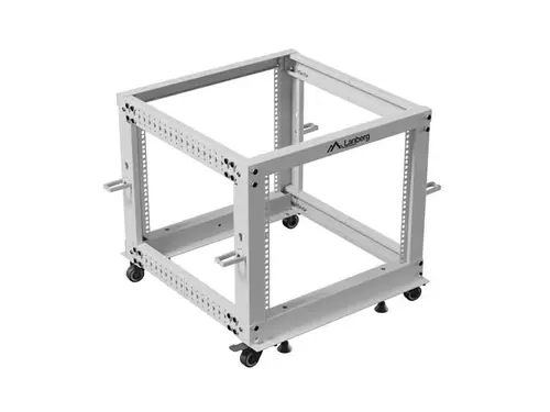 Комуникационен шкаф, Lanberg open rack 19" 9U 600x600-1100 adjustable, grey - image 4