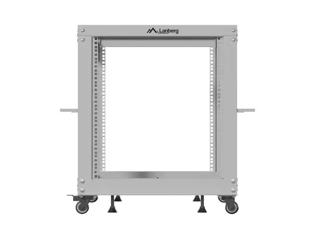 Комуникационен шкаф, Lanberg open rack 19" 12U 600x600-1100 adjustable, grey - image 2
