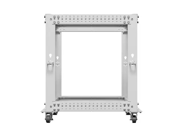 Комуникационен шкаф, Lanberg open rack 19" 12U 600x600-1100 adjustable, grey - image 3
