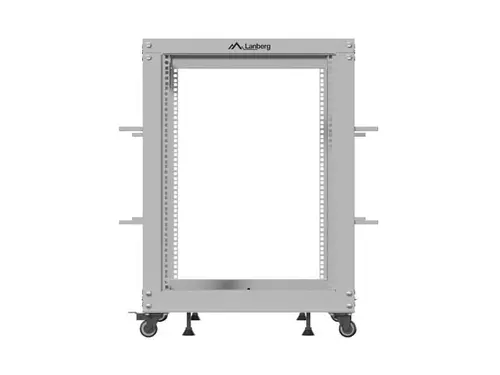 Комуникационен шкаф, Lanberg open rack 19" 15U 600x600-1100 adjustable, grey - image 2