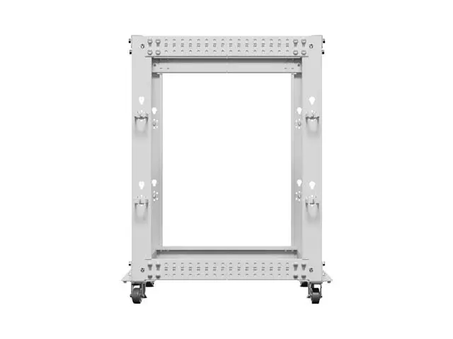 Комуникационен шкаф, Lanberg open rack 19" 15U 600x600-1100 adjustable, grey - image 3