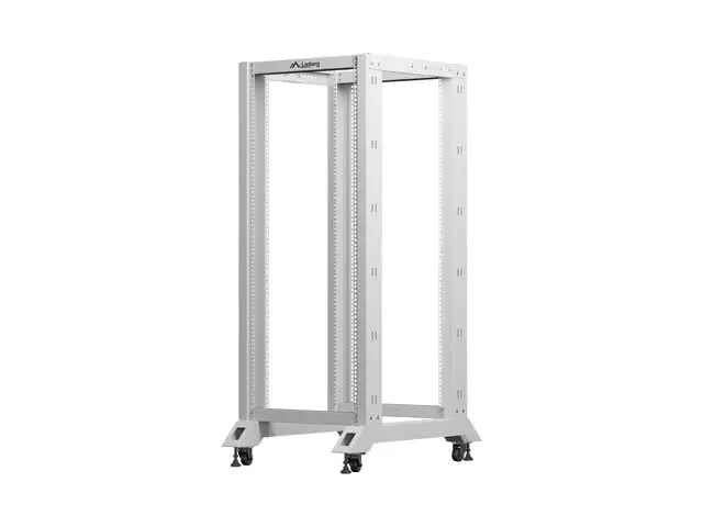 Комуникационен шкаф, Lanberg open rack 19" 27U 600x800, grey - image 1