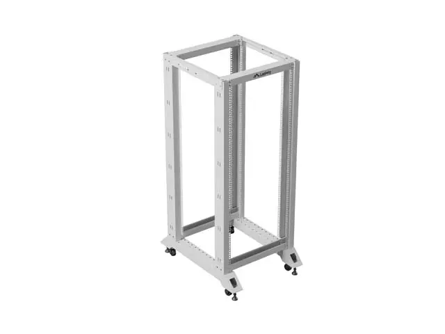 Комуникационен шкаф, Lanberg open rack 19" 27U 600x800, grey - image 4