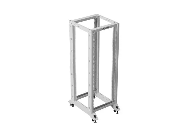 Комуникационен шкаф, Lanberg open rack 19" 32U 600x800, grey - image 4