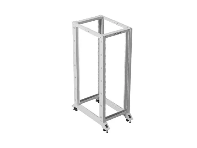 Комуникационен шкаф, Lanberg open rack 19" 32U 600x1000, grey - image 4
