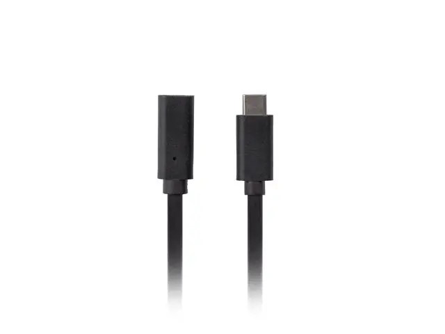 Кабел, Lanberg USB-C M/F 3.1 cable 0.5m, Black