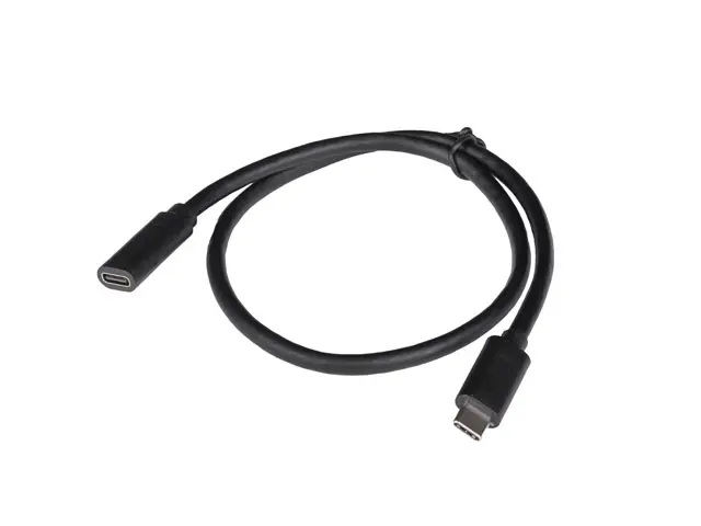Кабел, Lanberg USB-C M/F 3.1 cable 0.5m, Black - image 3