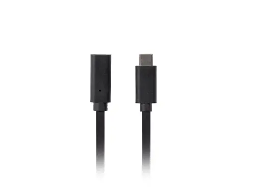 Кабел, Lanberg USB-C M/F 3.1 cable 0.5m, Black